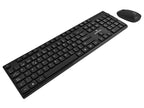 Kit teclado y mouse Perfect Choice Dust Inalámbrico silencioso antiderrames modelo PC-201281color Negro