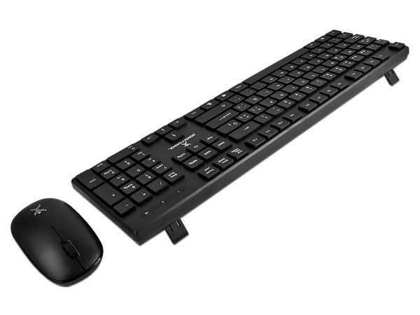 Kit teclado y mouse Perfect Choice Dust Inalámbrico silencioso antiderrames modelo PC-201281color Negro