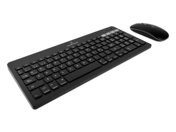 Kit de teclado Perfect Choice 2.4 GHZ+BT Recargable Zebrary modelo PC-201373 color Negro