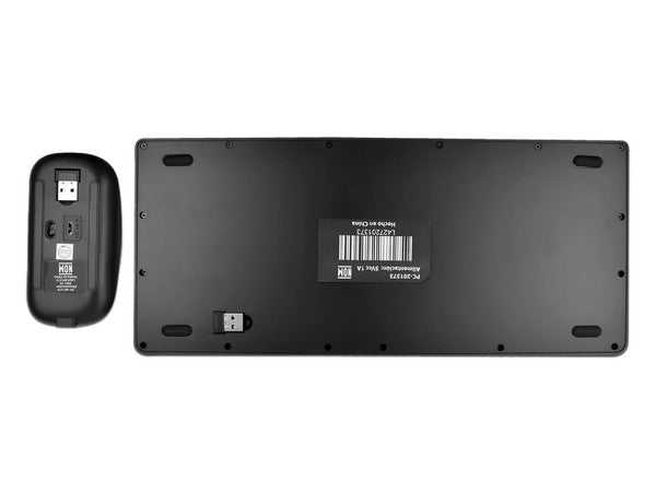 Kit de teclado Perfect Choice 2.4 GHZ+BT Recargable Zebrary modelo PC-201373 color Negro