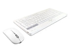 Kit de teclado Perfect Choice 2.4 GHZ+BT clic silencioso modelo PC-201380 color Blanco