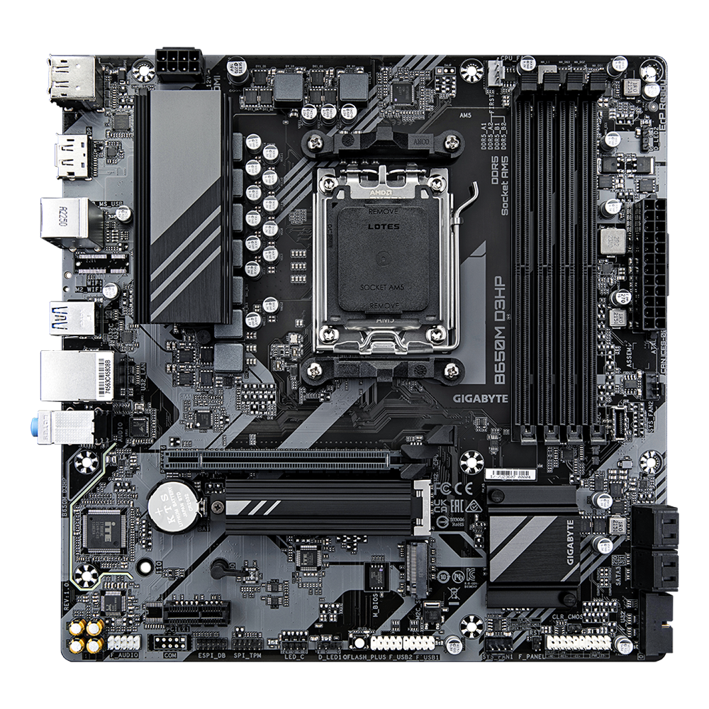 Tarjeta madre Gigabyte B650M D3HP socket AM5 4xDDR5 1xHDMI 2xDP Micro ATX