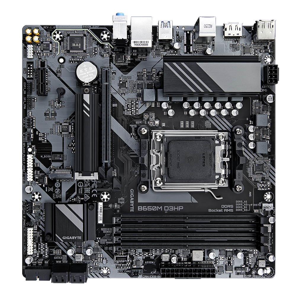 Tarjeta madre Gigabyte B650M D3HP socket AM5 4xDDR5 1xHDMI 2xDP Micro ATX