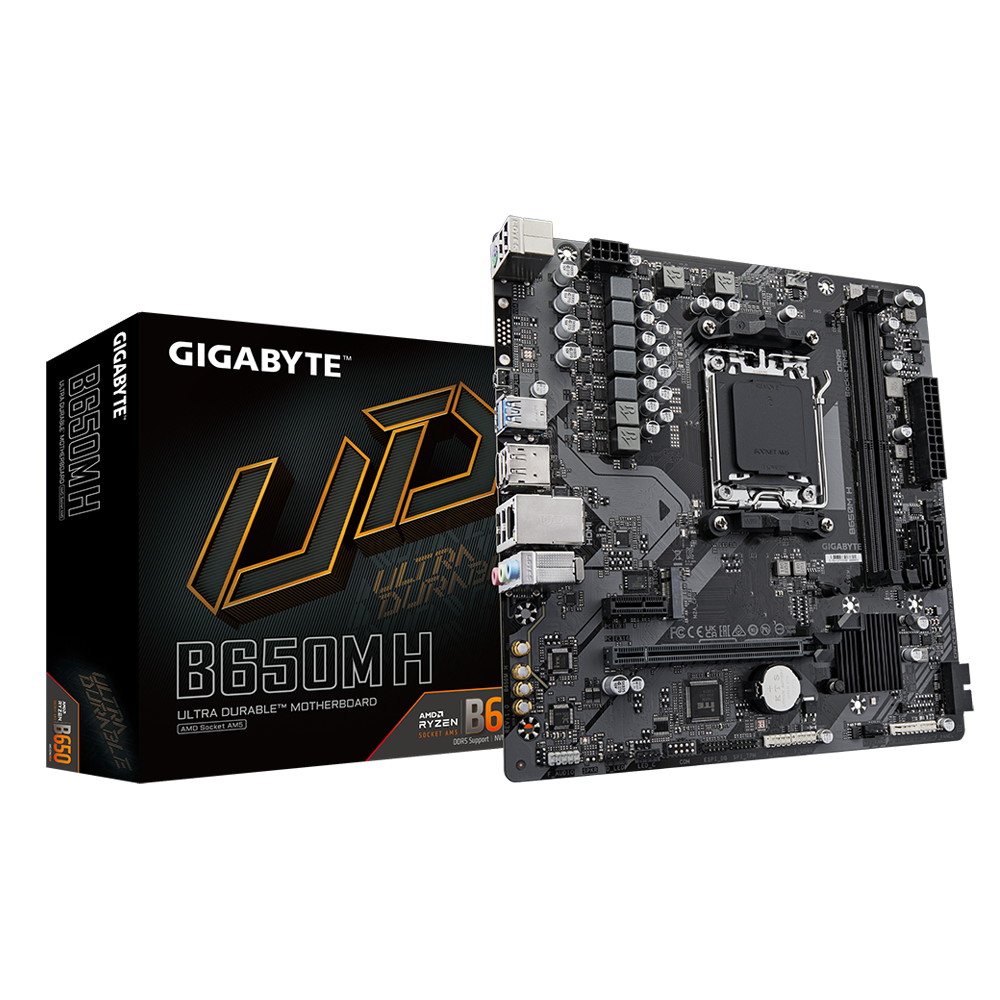 Tarjeta madre Gigabyte B650M H socket AM5 2xDDR5 1xHDMI 1xDP Micro ATX