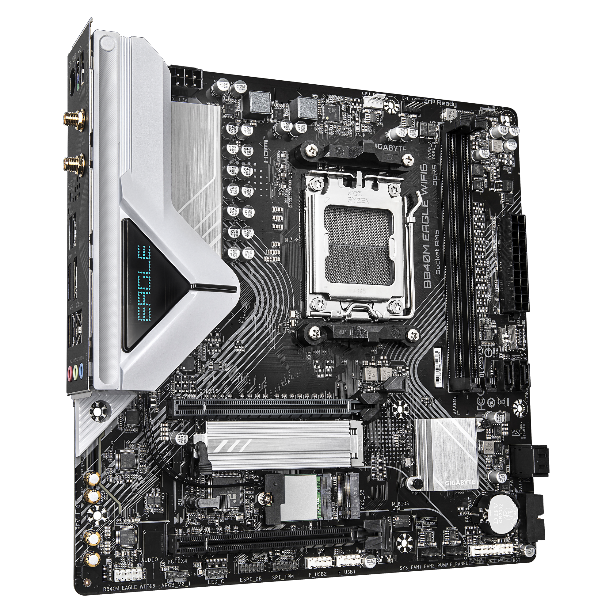 Tarjeta Madre Gigabyte B840M EAGLE WIFI6 AMD Socket AM5 2xDDR5 1xHDMI 1xDP 1xRJ45