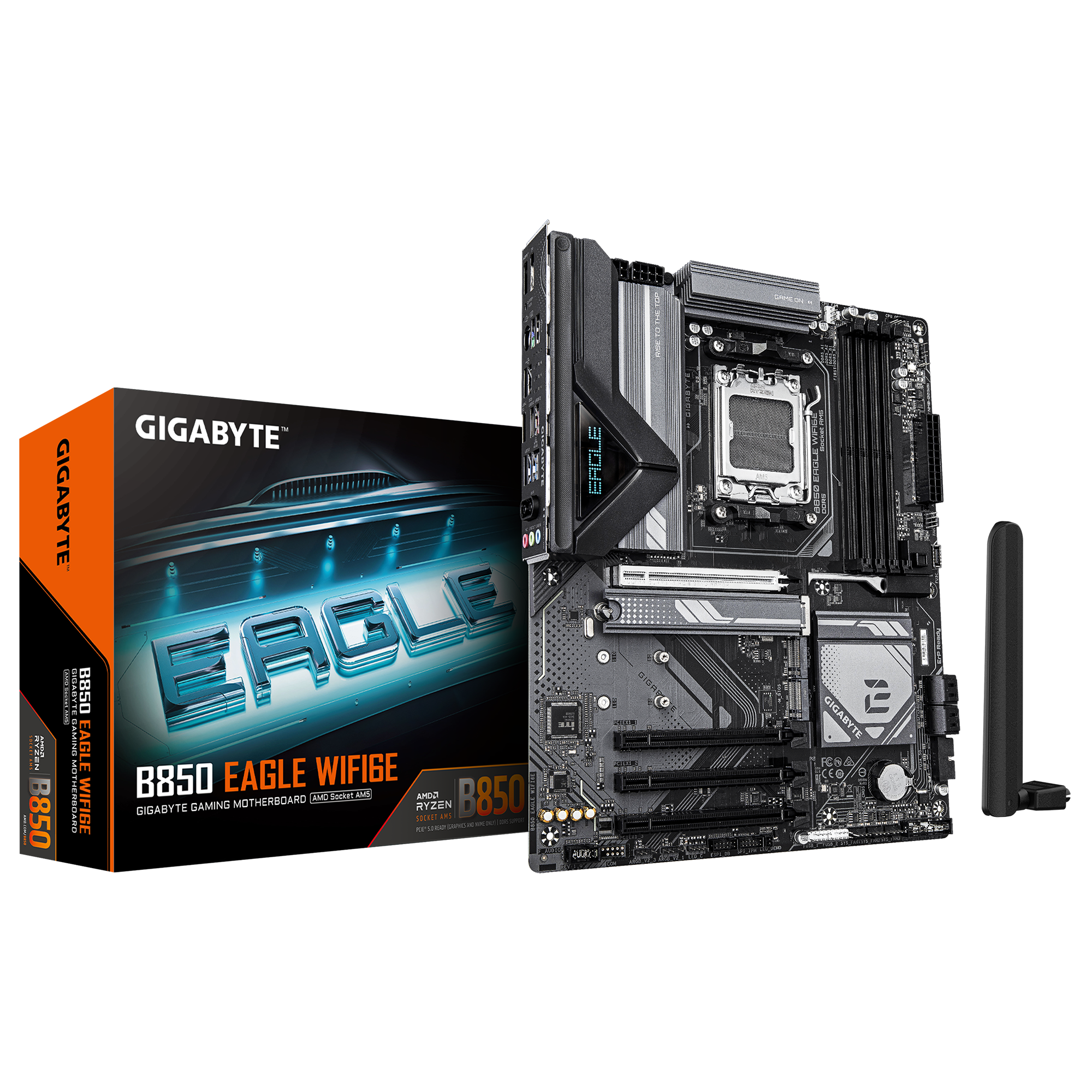 Tarjeta Madre Gigabyte B850 EAGLE WIFI6E socket AM5 4xDDR5 1xHDMI 1xDP Wi-Fi 6E AX210 ATX