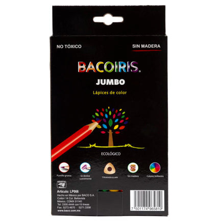 Colores Bacoiris Triangulares Jumbo Caja C/12