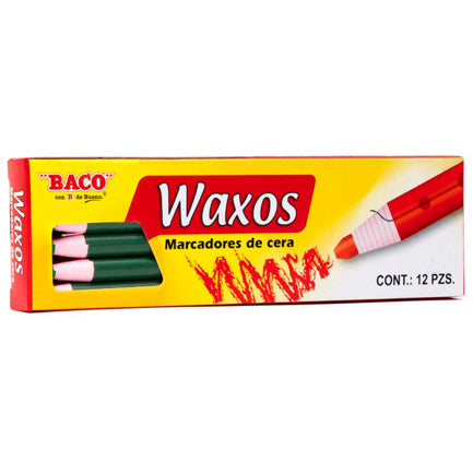 Marcador Baco Cera Verde Pqte/12
