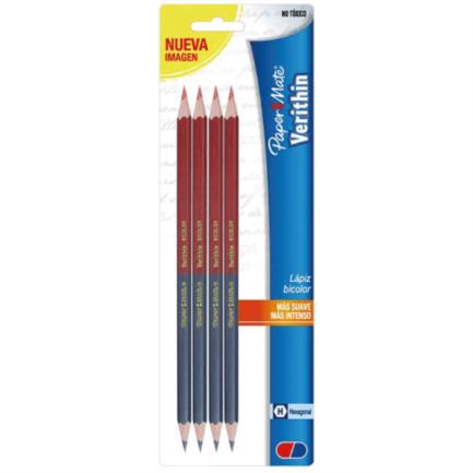 Lapiz Bicolor Berol Verithin Tarjeta C/4 Pzas