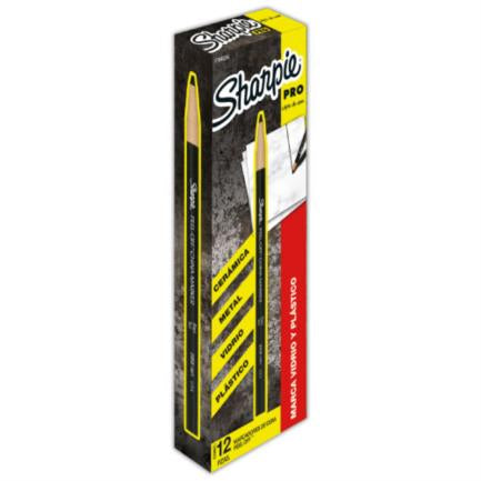 Marcador De Cera Sharpie Negro C/12