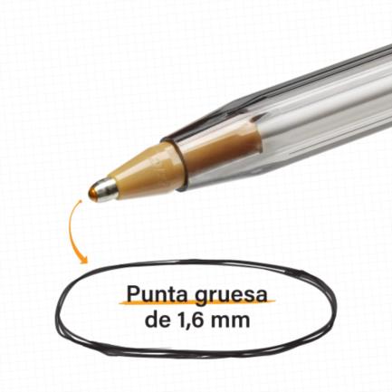 Bolígrafo Bic Cristal Intenso Punto Extra Grueso 1.6Mm Color Rojo C/12 Pzas