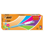 Bolígrafo Bic 4 Color Fun Punto Mediano 1.0Mm C/6 Pzas