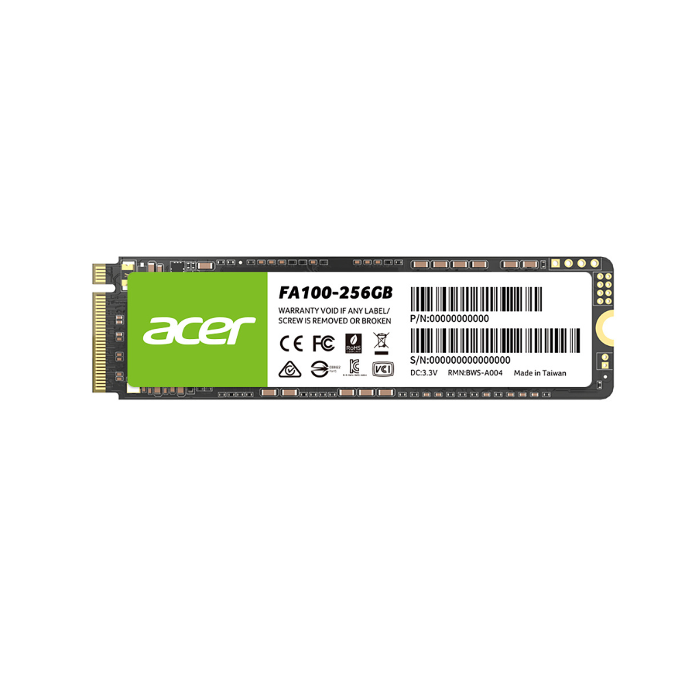 Unidad de Estado Solido Acer FA100 de 256GB, M.2 NVMe 3300MB/S