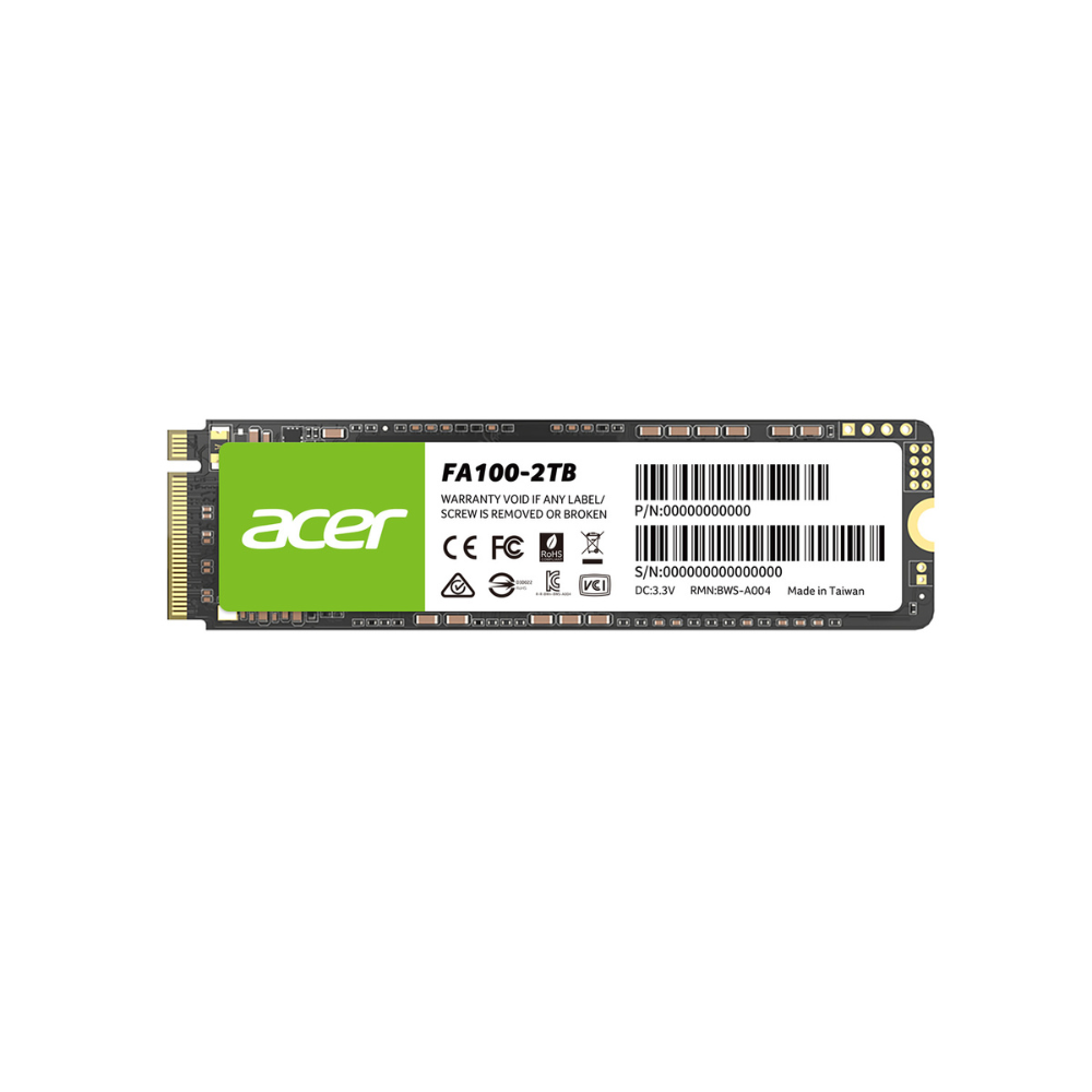 Unidad de Estado Sólido Acer FA100 de 2TB, M.2 NVMe 3300MB/S