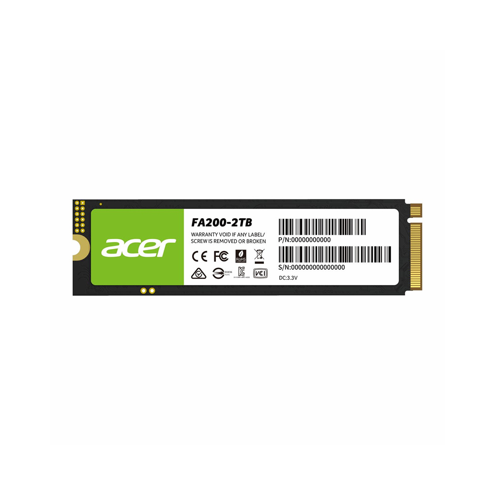 Unidad de Estado Sólido Acer FA200 de 2TB, M.2 NVMe Gen4 7200MB/S