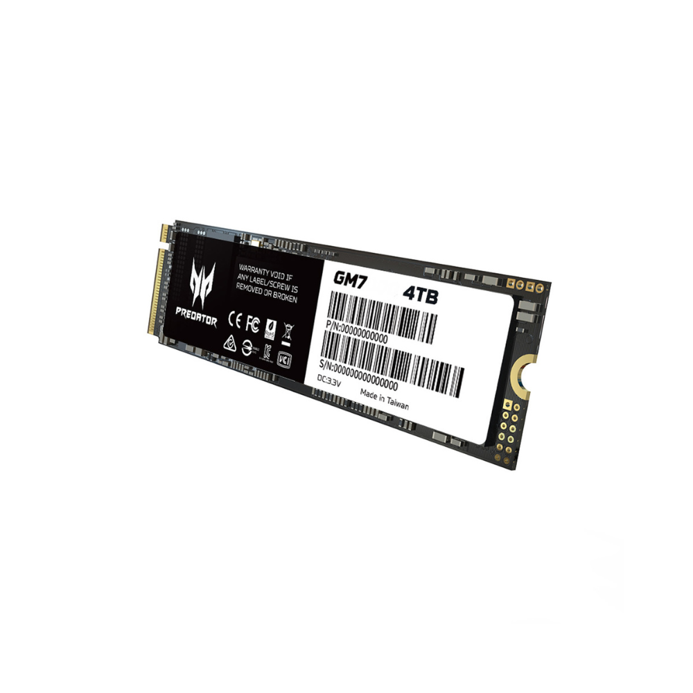 Unidad de Estado Sólido Predator GM7 de 4TB, M.2 NVMe Gen4x4 7200MB/S