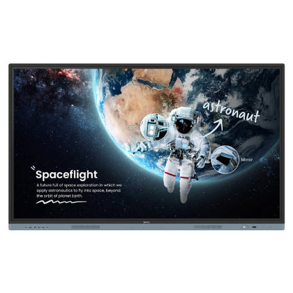 Pantalla BenQ 75" RM7504 Interactiva IR Anti-Germenes 4K UHD 3840x2160 50 Puntos Touch Android 13