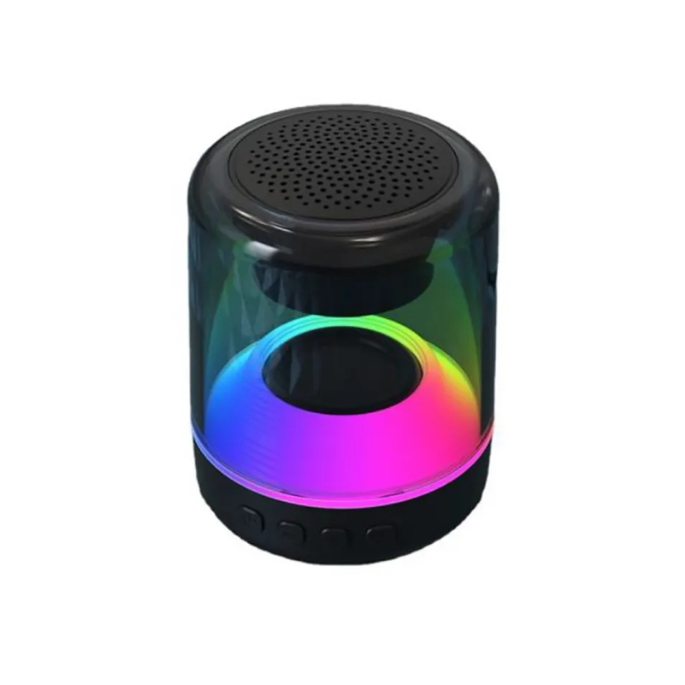 Bocina Highlink Rainbow Bluetooth iluminación de varios colores slot memoria MicroSD batería recargable