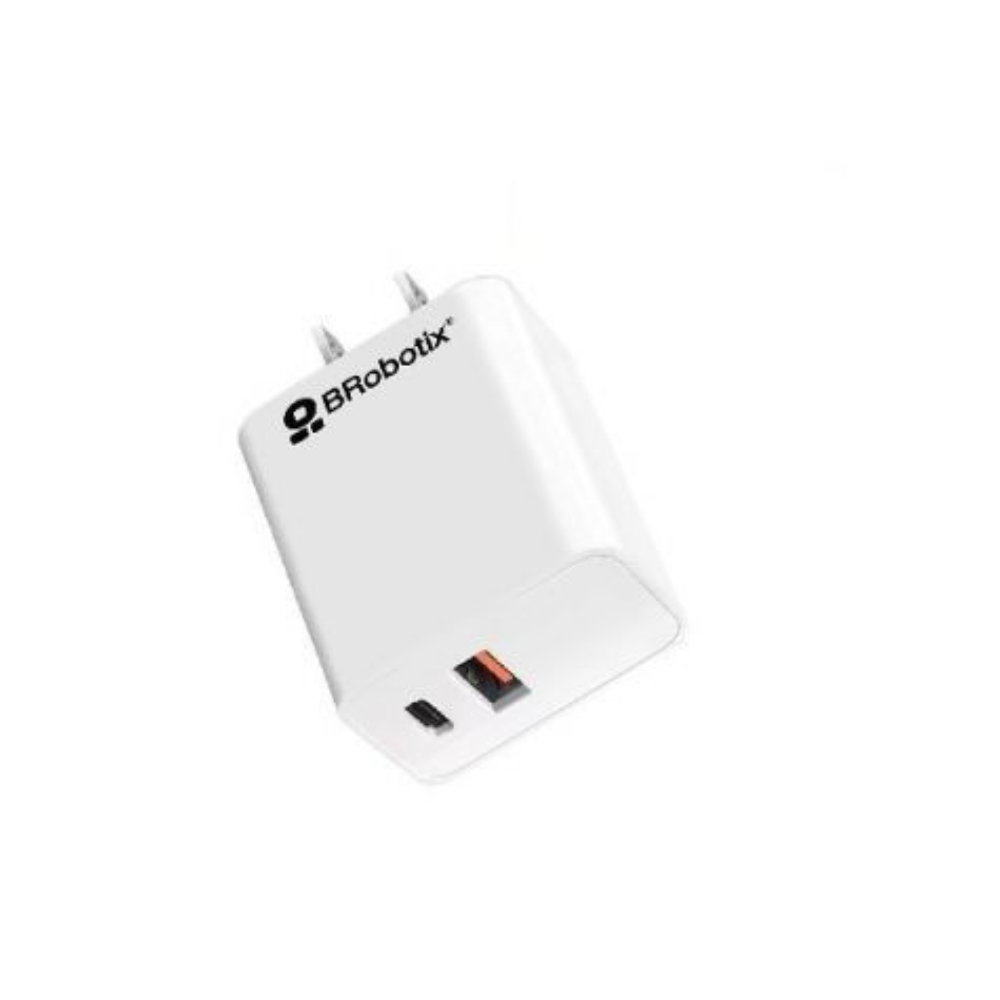Cargador de pared Brobotix x USB-C 1x USB-A de 38W de 5V modelo 6005552 color Blanco