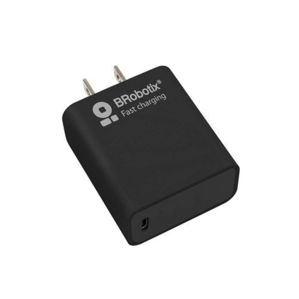 Cargador Carga Rapida, USB V3.0 20W, 1 Puerto Tipo C, Negro, 6006627, BROBOTIX