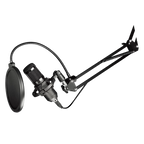 MICROFONO BALAM RUSH USB ALAMBRICO NEGRO FLITRO ANTI-POP STELAR MC970