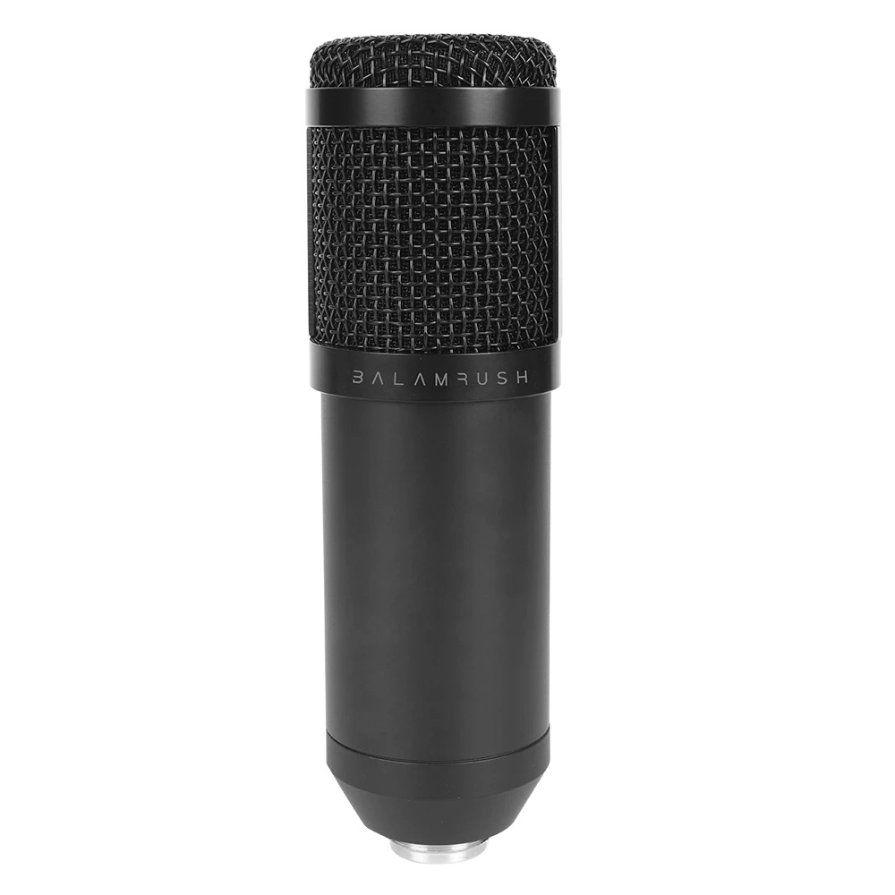 MICROFONO BALAM RUSH USB ALAMBRICO NEGRO FLITRO ANTI-POP STELAR MC970