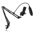 MICROFONO BALAM RUSH USB ALAMBRICO NEGRO FLITRO ANTI-POP STELAR MC970
