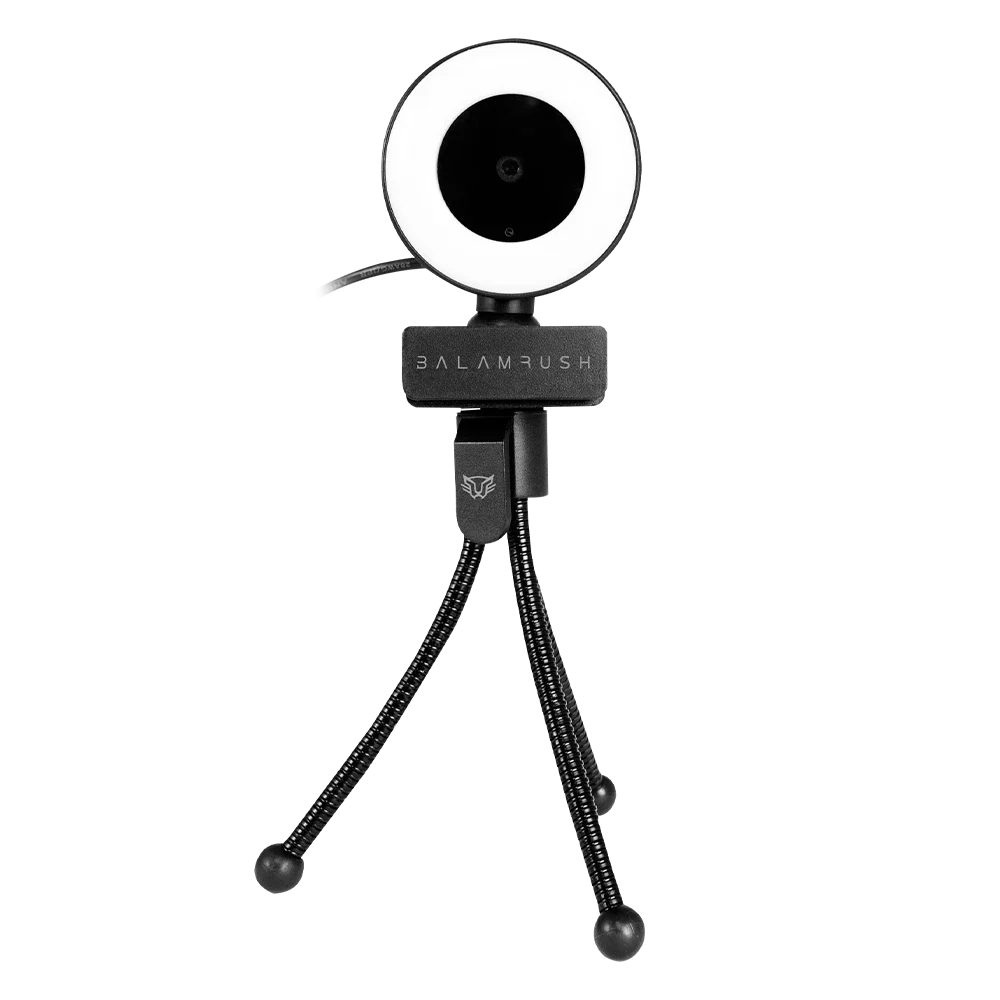 CAMARA WEB BALAM RUSH USB 1080P FHD CORRECCION DE COLOR NEGRO STELAR CW750