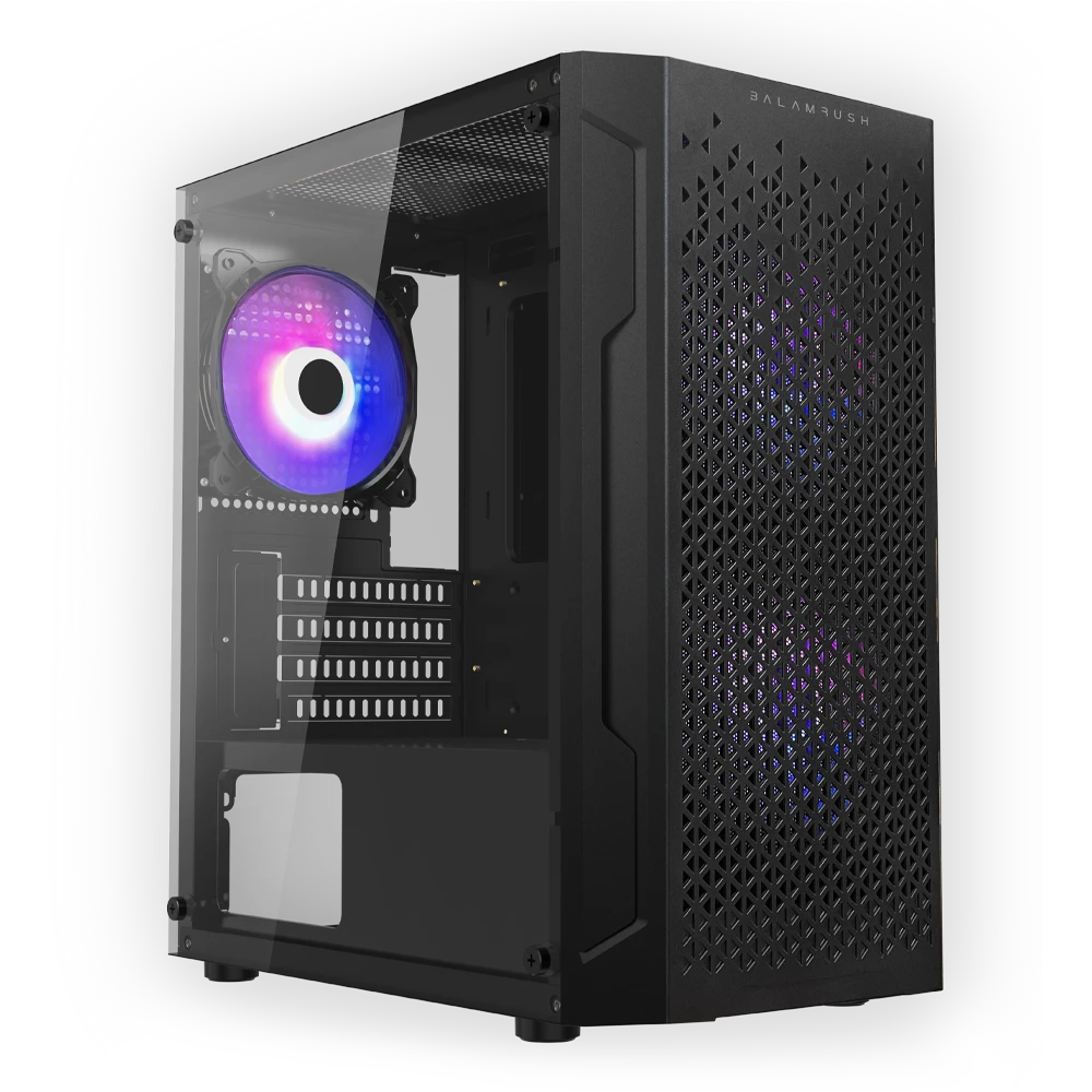 Gabinete Balam Rush ARTIC GI725 Negro 3*Ventiladores RGB sin fuente