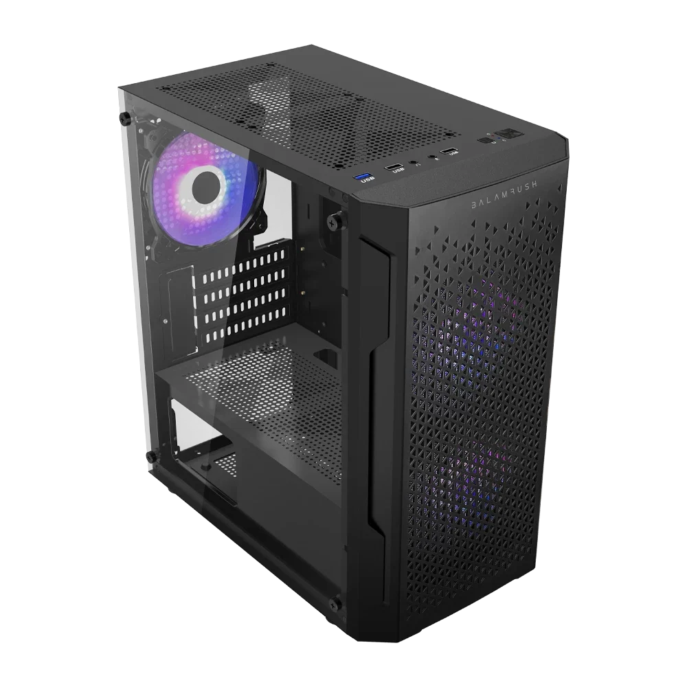Gabinete Balam Rush ARTIC GI725 Negro 3*Ventiladores RGB sin fuente