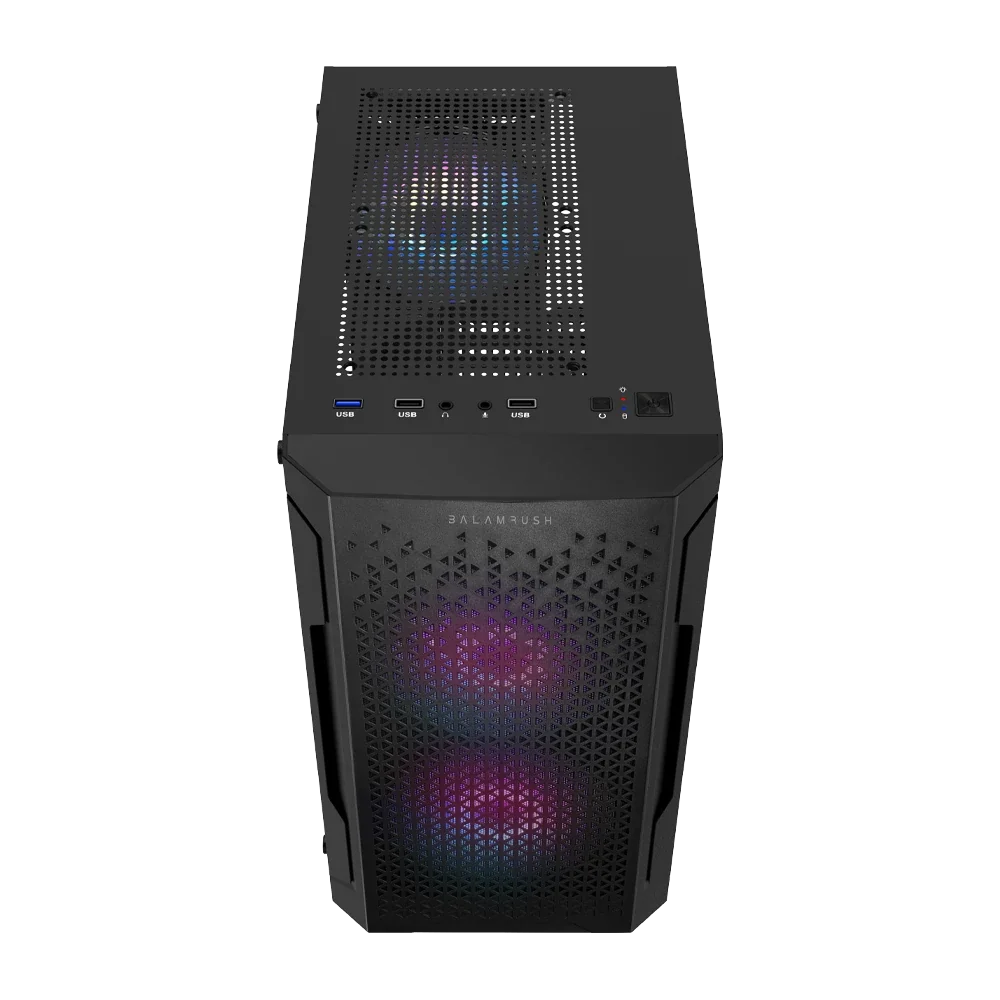 Gabinete Balam Rush ARTIC GI725 Negro 3*Ventiladores RGB sin fuente