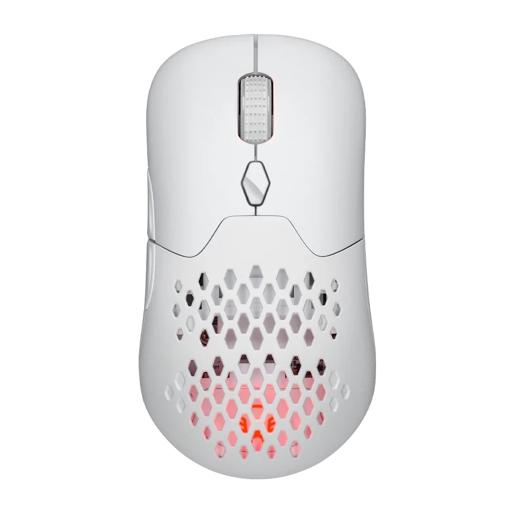 Mouse Balam Rush Speeder Perform MG979 Blanco Inalambrico/Bluetooth Carátulas y Switch intercambiables Recargable Tipo C 600 mAh 5000 DPI