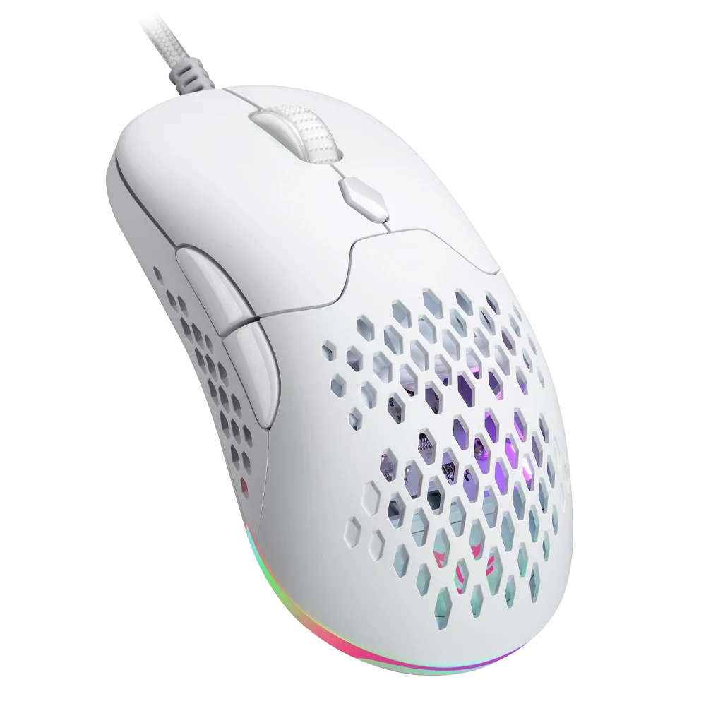 Mouse Balam Rush Speeder Perform MG979 Blanco Inalambrico/Bluetooth Carátulas y Switch intercambiables Recargable Tipo C 600 mAh 5000 DPI