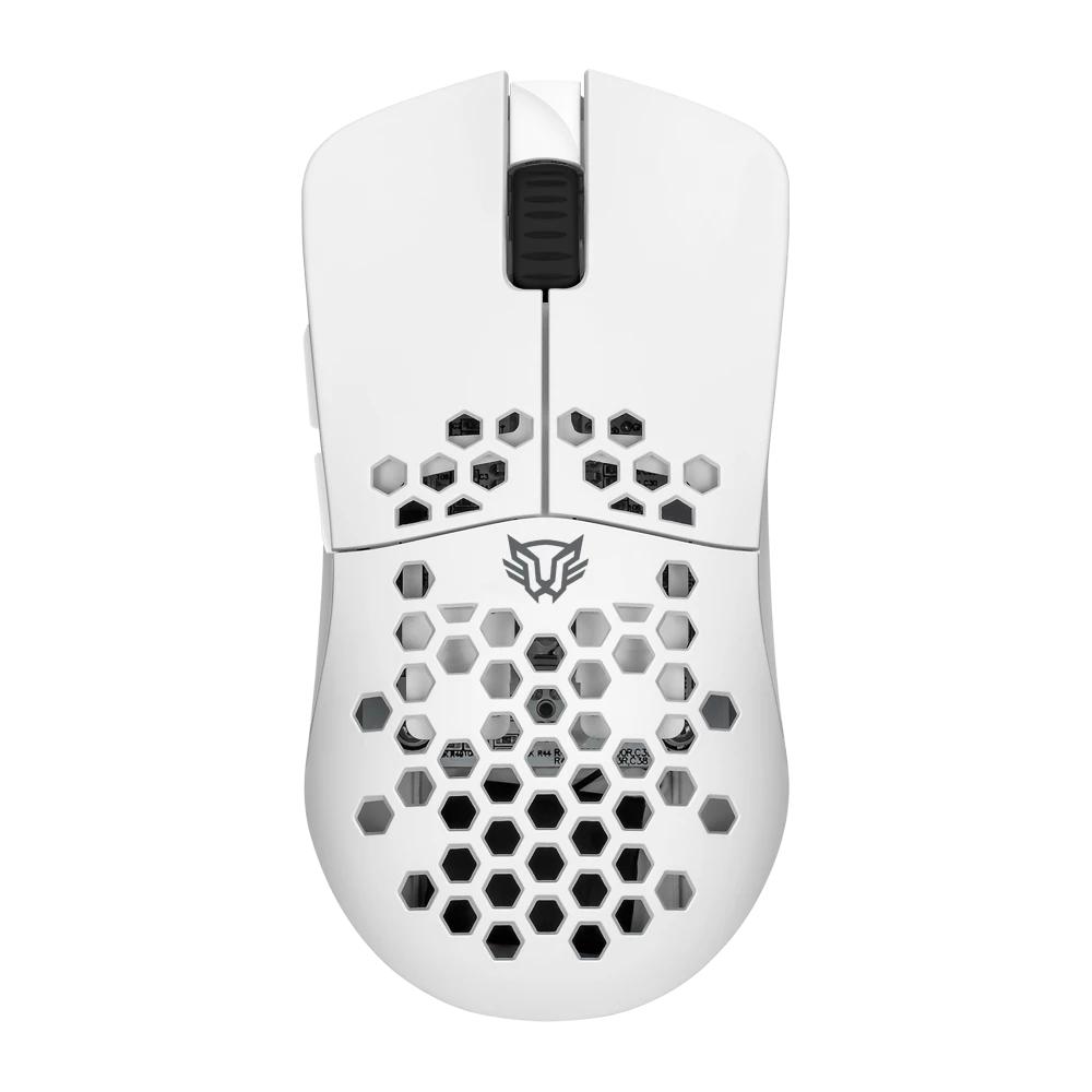 Mouse Balam Rush Speeder Light MG969 Blanco Inalámbrico/Bluetooth Caratula ultra ligera Recargable Tipo C 300mAh 5000DPI Iluminación Led 6 Botones