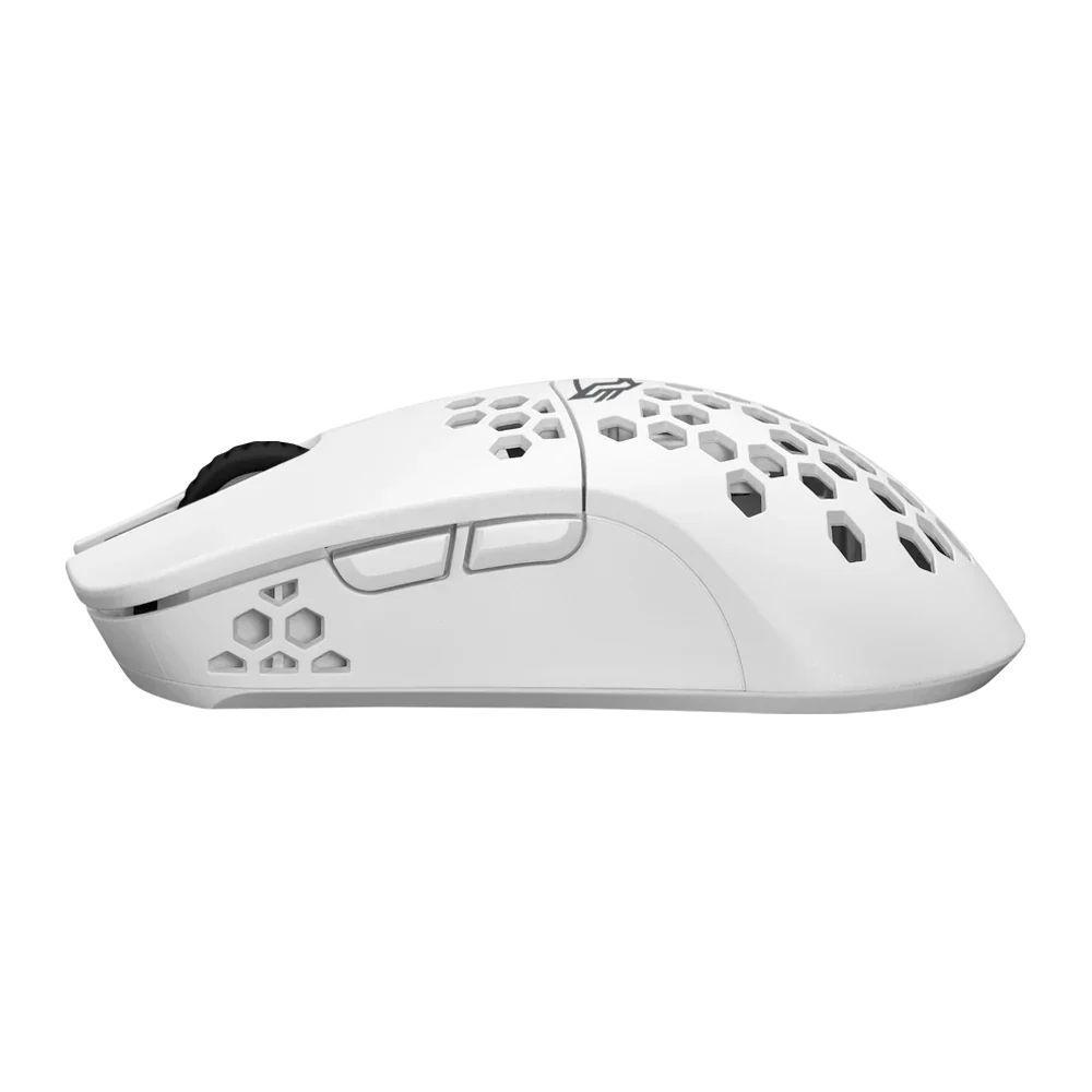 Mouse Balam Rush Speeder Light MG969 Blanco Inalámbrico/Bluetooth Caratula ultra ligera Recargable Tipo C 300mAh 5000DPI Iluminación Led 6 Botones