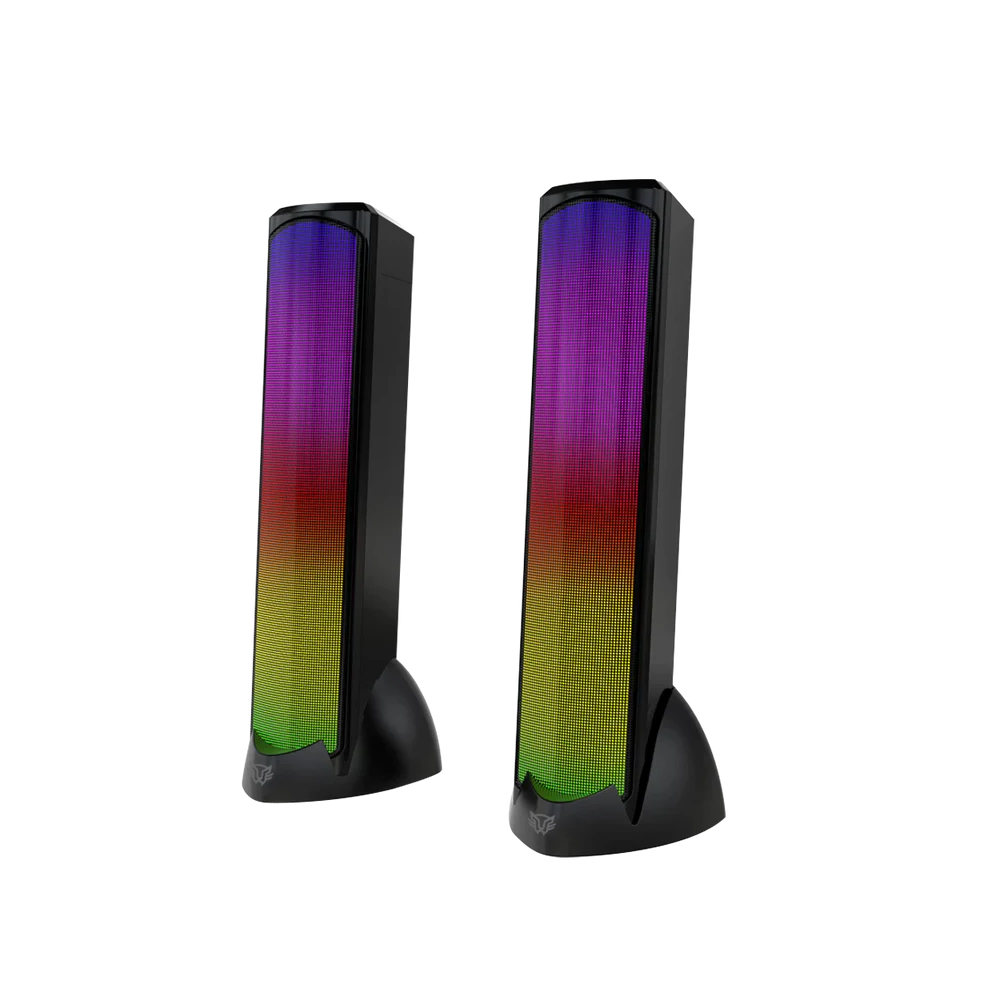 Bocinas Balam Rush Glimm Tower BG575 Bluetooth/auxiliar3.5 10w 2.0 iluminacion RGB Gamer