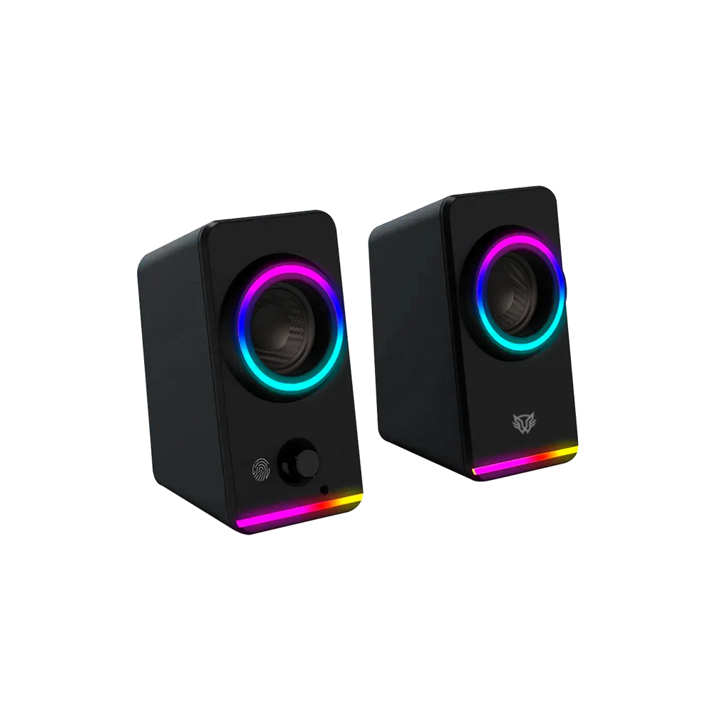 Bocinas Balam Rush Glimm Style BG565 Negro Bluetooth 10 W 2.0 Canales IluminaciÃ³n RGB
