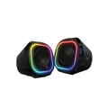 Bocinas Balam Rush Glimm Quad BG555 Negro Bluetooth 10W 2.0 Canales IluminaciÃ³n RGB