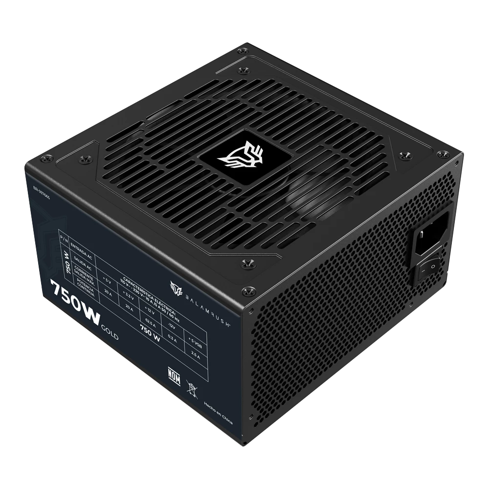 Fuente Balam Rush 750W GR Burst GR750G 80 Plus Gold Full Modular Negro