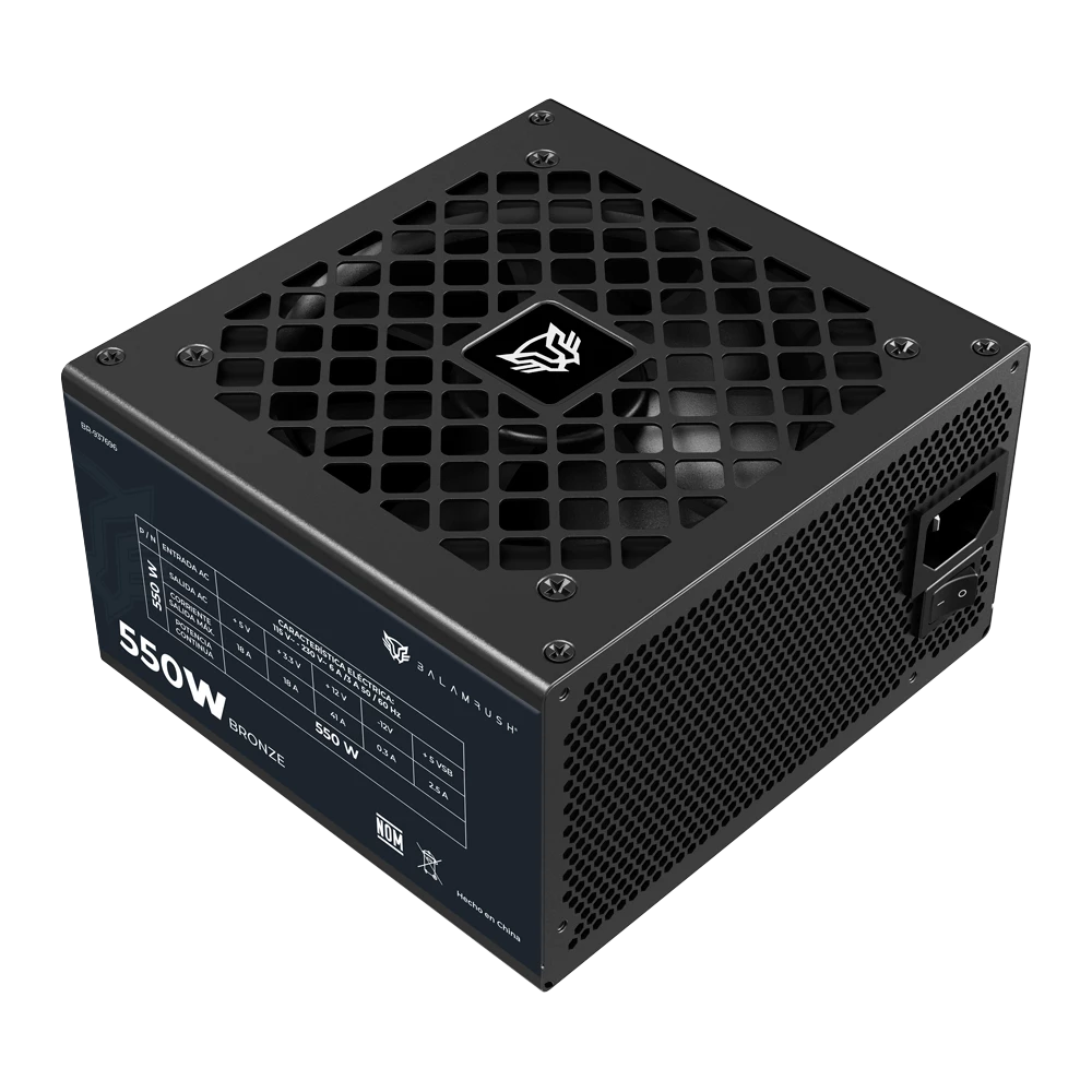 Fuente Balam Rush 550W GR Burst Azender 80 Plus Bronze 20+4Pin ATX BR-937696