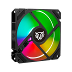 Kit 3 Ventiladores Balam Rush 120mm Negro Eolox Blaze EX70K ARGB Rainbown 120x120x25mm 1200RPM Hidráulico 12V Incluye Hub 4 Pin + 3 Pin