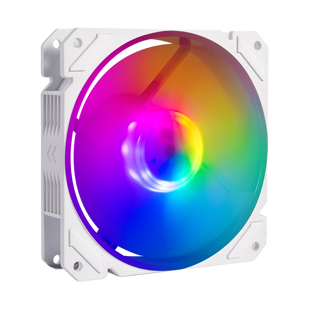 Kit 3 Ventiladores Balam Rush 120mm BlancoEolox Blaze EX70KW ARGB Rainbown 120x120x25mm 1200RPM Hidráulico 12V Incluye Hub 4 Pin + 3 Pin