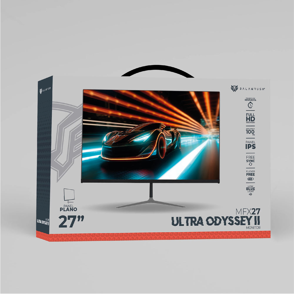 Monitor Balam Rush Ultra Odyssey II MFX27 VA 27 pulg plano Full HD 1MS 100Hz HDMI + DP + 3.5mm Negro