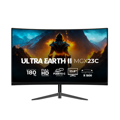 Monitor Balam Rush Ultra Earth II MGX23C 23.8 pulg VA curvo Negro Full HD 1MS 165Hz HDMI + DP + TYPE-C 15W + 3.5mm