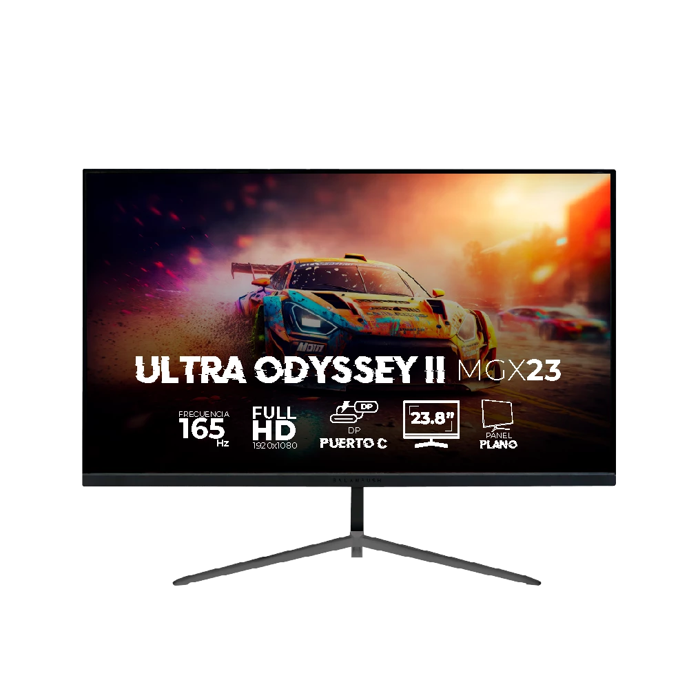 Monitor Balam Rush Ultra Odyssey II MGX23 IPS 23.8 pulg plano Negro Full HD 1MS 165Hz HDMI + DP + TYPE-C 15W + 3.5mm