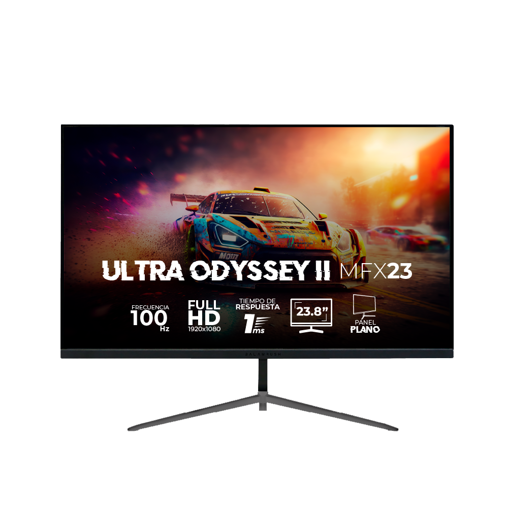 Monitor Balam Rush Ultra Odyssey II MFX23 IPS 23.8 pulg plano Negro Full HD 1MS 100Hz HDMI + DP + 3.5mm