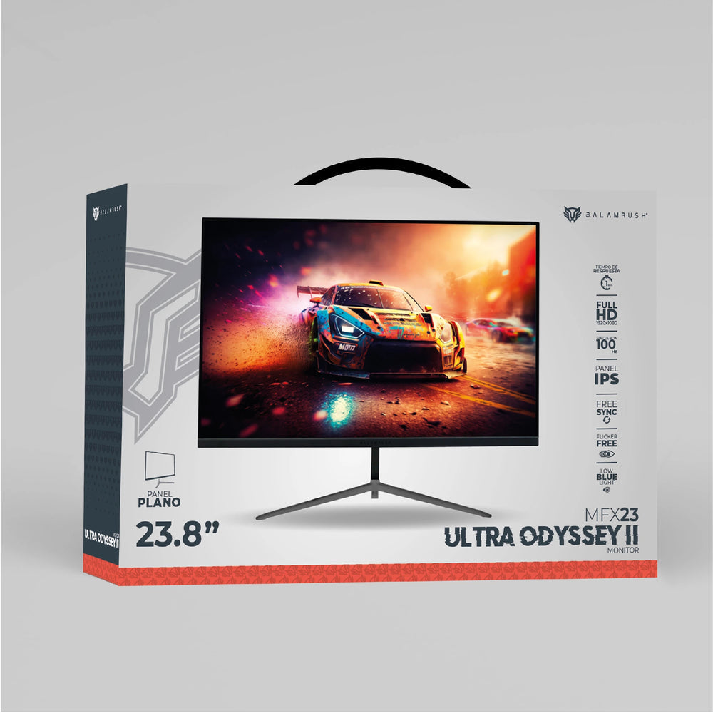 Monitor Balam Rush Ultra Odyssey II MFX23 IPS 23.8 pulg plano Negro Full HD 1MS 100Hz HDMI + DP + 3.5mm