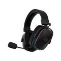 Audifonos Balam Rush Gamer Inalambricos Aeon Expert HS1100 RGB Negro Micro Desmontable Bluetooth 5.3 Dongle 2.4 MHz y Aux