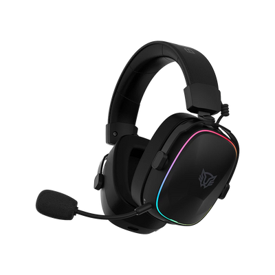 Audifonos Balam Rush Gamer Inalambricos Aeon Expert HS1100 RGB Negro Micro Desmontable Bluetooth 5.3 Dongle 2.4 MHz y Aux