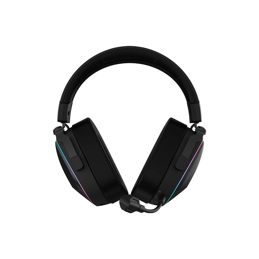 Audifonos Balam Rush Gamer Inalambricos Aeon Expert HS1100 RGB Negro Micro Desmontable Bluetooth 5.3 Dongle 2.4 MHz y Aux